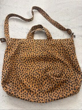 Baggu Duck Canvas Leopard Print Tote Bag